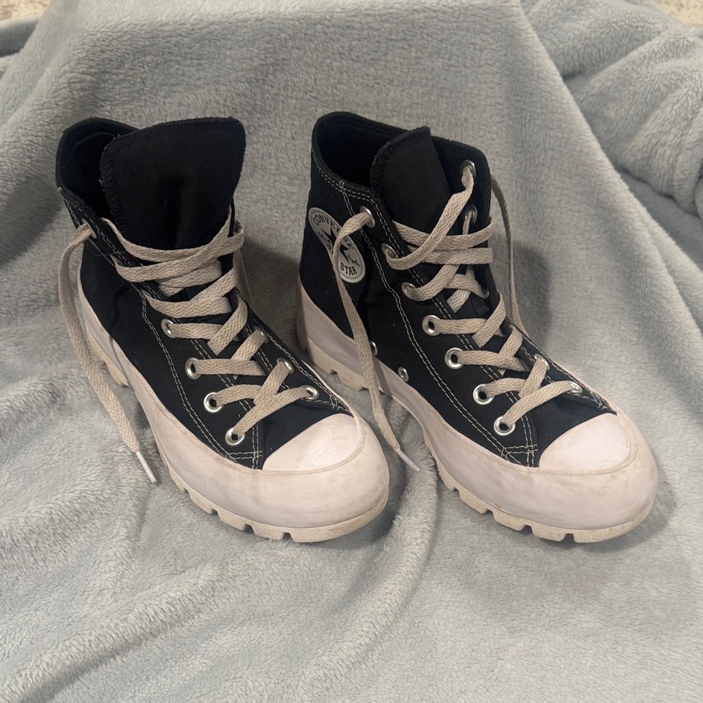 Converse Black High-Top Lugged Sneakers